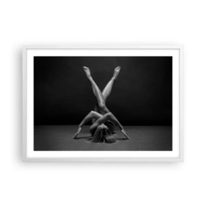 Poster in einem weißen Rahmen - Die Geometrie der Nacktheit - 70x50 cm