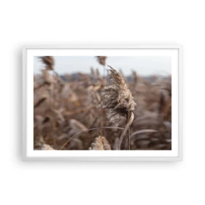 Poster in einem weißen Rahmen - Zeit, mit dem Wind zu gehen - 70x50 cm