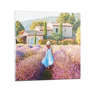 Glasbild - Bild auf glas - Lavendel Mädchen - 30x30 cm
