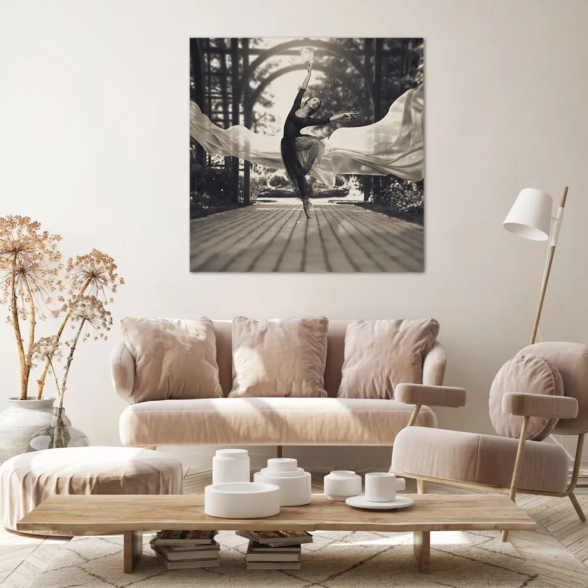 Bild auf Leinwand - Leinwandbild - Der Tanz des Gartengeistes - 70x70 cm