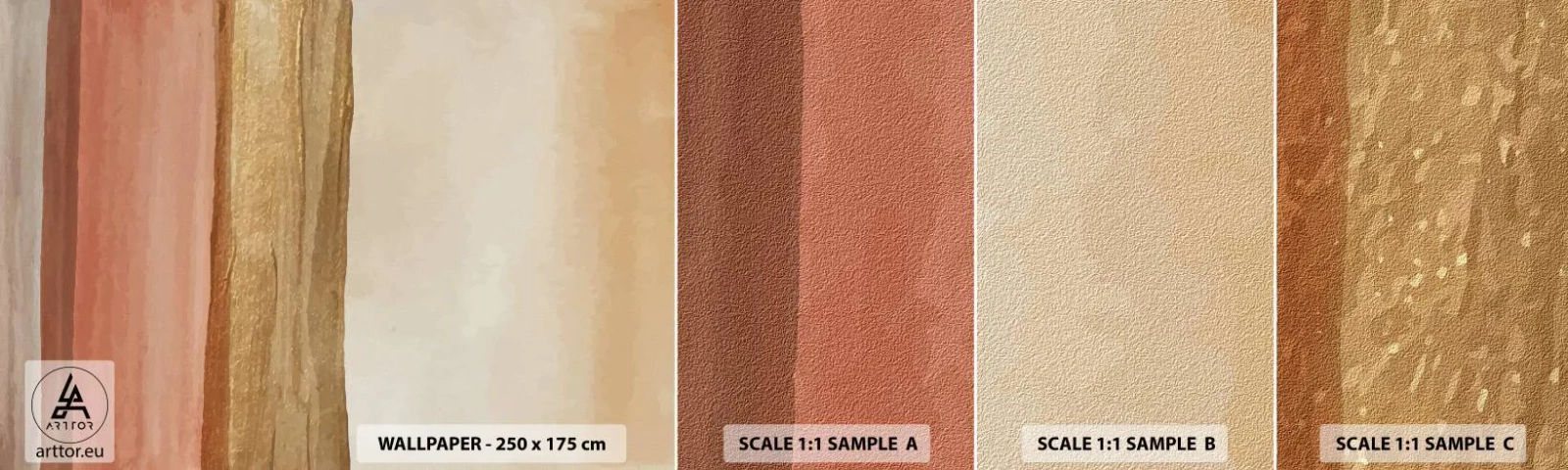 Fototapeten Muster Selbstklebend Deluxe Sticker - Vertikale Komposition - Abstraktion, Stück, Moderne Kunst. - 100x30 cm