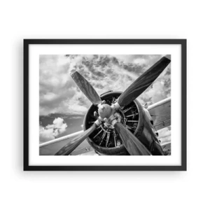 Poster in einem schwarzem Rahmen - Eroberer der Lüfte - 50x40 cm