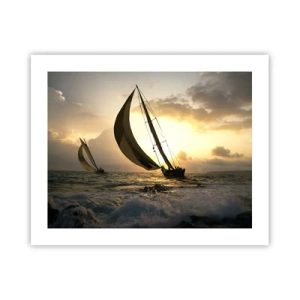 Poster - Mit dem Wind und gegen den Wind - 50x40 cm