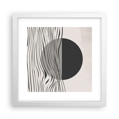 Poster in einem weißen Rahmen - Halbe Komposition - 30x30 cm