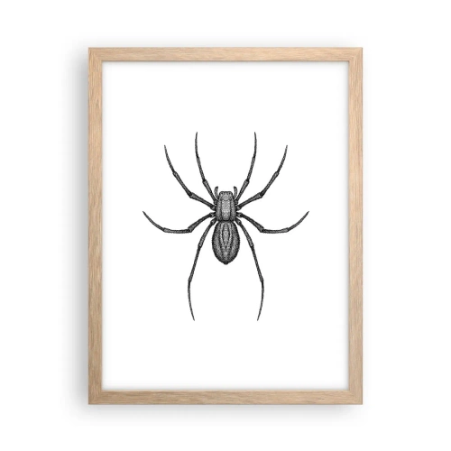 Poster in einem Rahmen aus heller Eiche - Beunruhigende Präzision - 30x40 cm