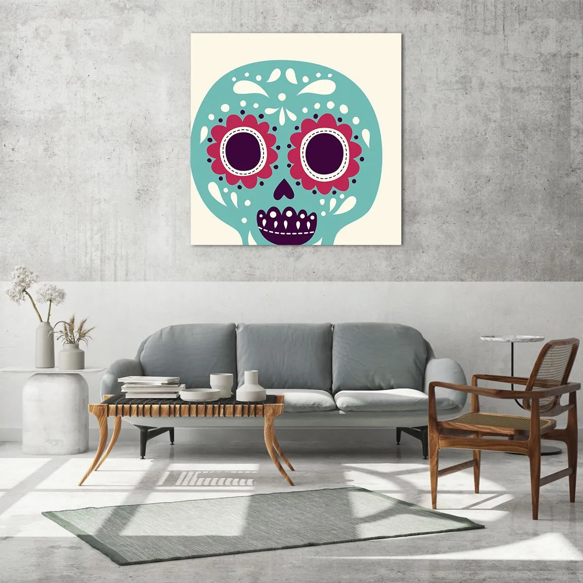 Glasbild - Bild auf glas - Das Leben – Spaß bis zum Tod - 70x70 cm