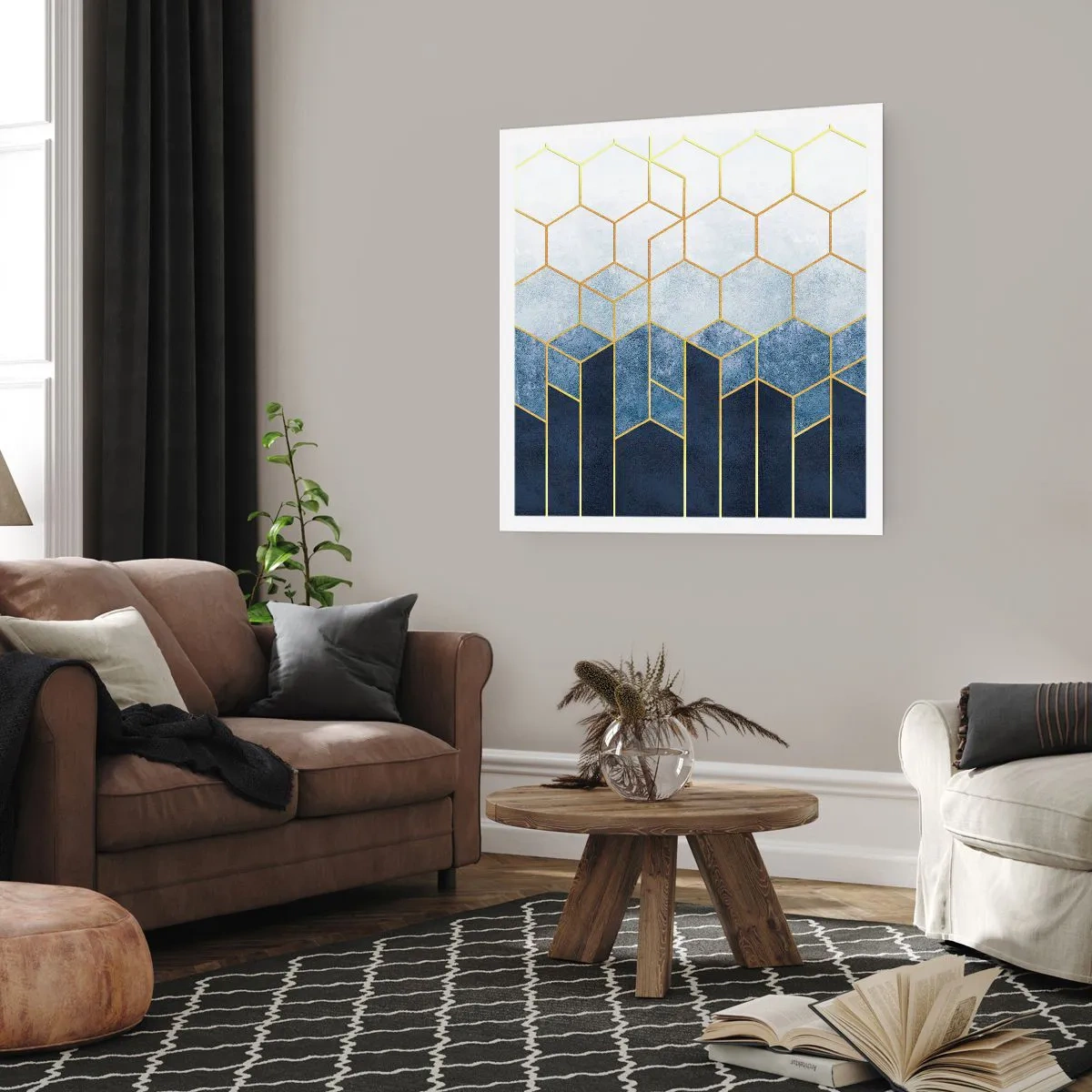 Poster - Komposition im synkopischen Rhythmus - 50x50 cm