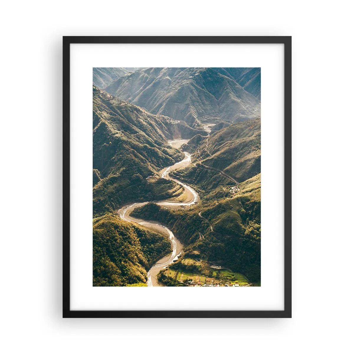 Poster in einem schwarzem Rahmen - Direkt aus dem Herzen der Berge - 40x50 cm