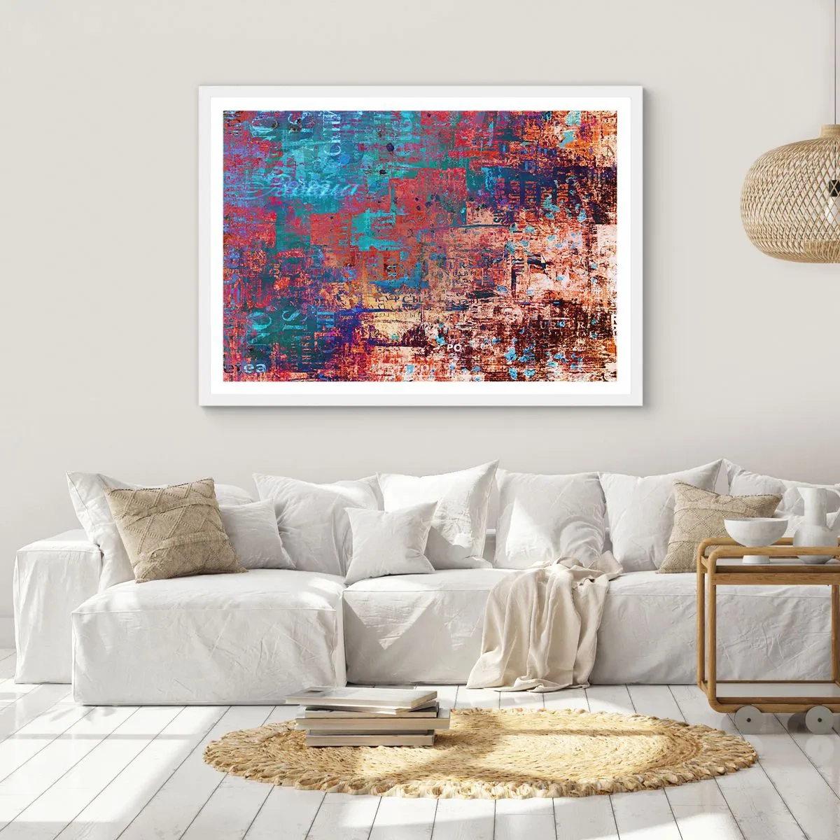 Poster in einem weißen Rahmen - Erinnerung und Vergessen - 91x61 cm