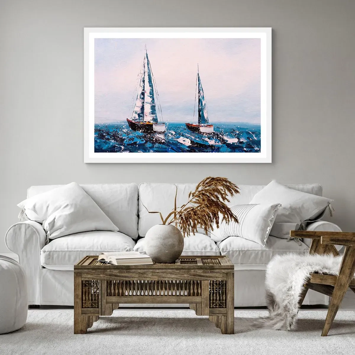 Poster in einem weißen Rahmen - Bruderschaft des Windes - 50x40 cm