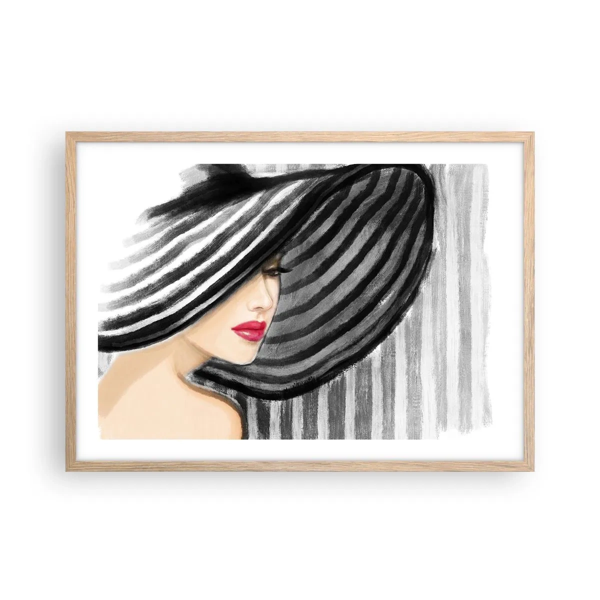 Poster in einem Rahmen aus heller Eiche - Wo soll ich dich finden? - 70x50 cm