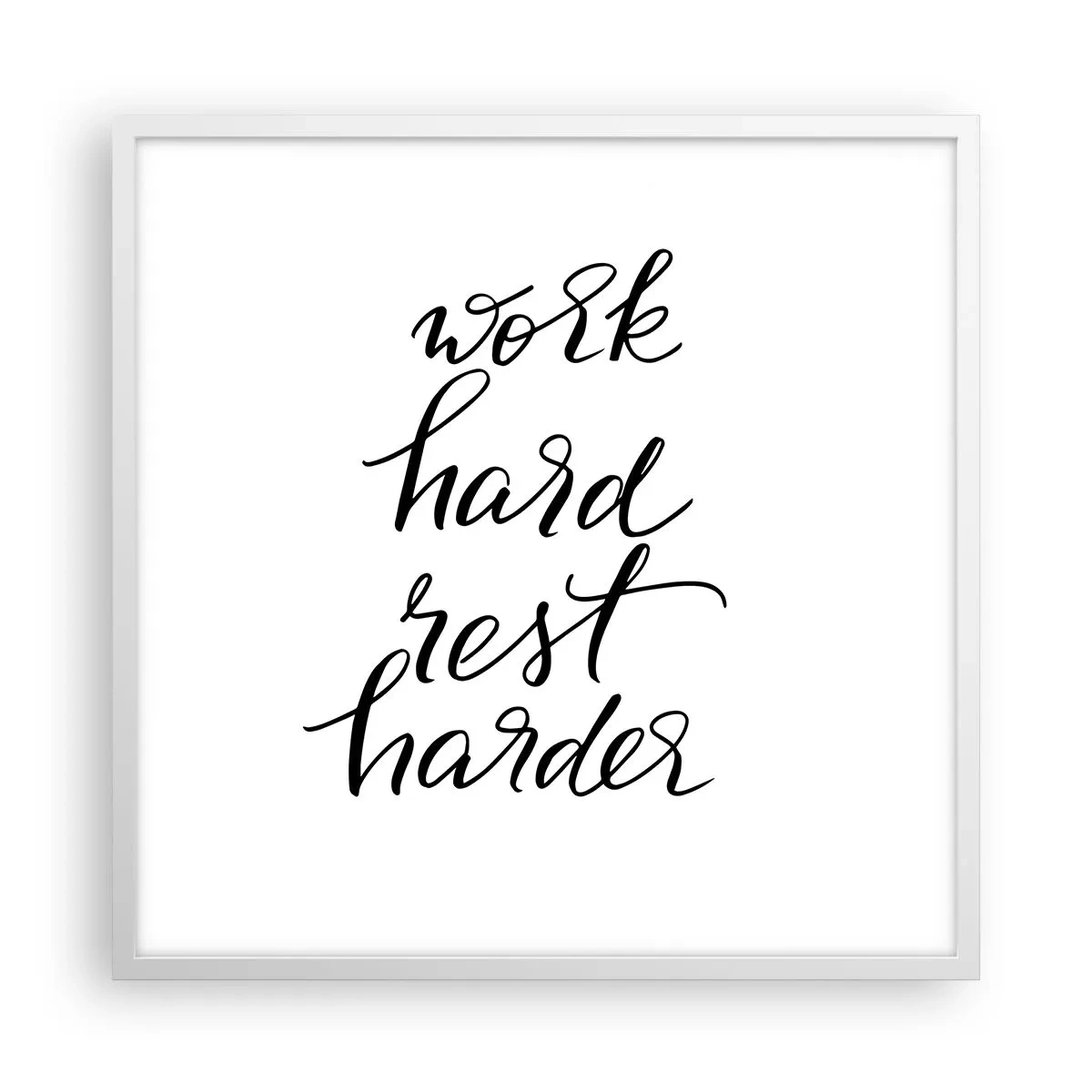 Poster in einem weißen Rahmen - Lebensbalance - 60x60 cm