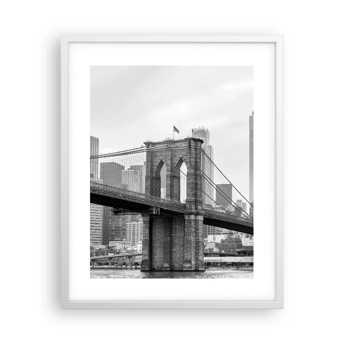 Poster in einem weißen Rahmen - New Yorker Atmosphäre - 40x50 cm