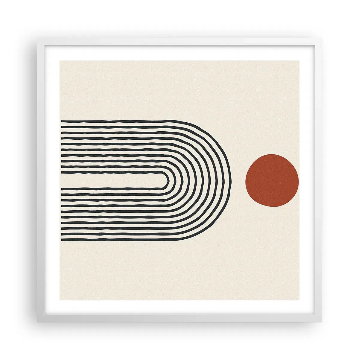 Poster in einem weißen Rahmen - Magnetismus von Formen und Farben - 60x60 cm
