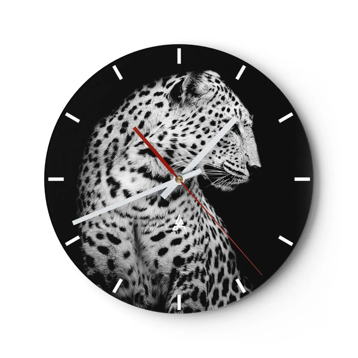Wanduhr - Glasuhr - Rechtes Profil perfekt! - 40x40 cm