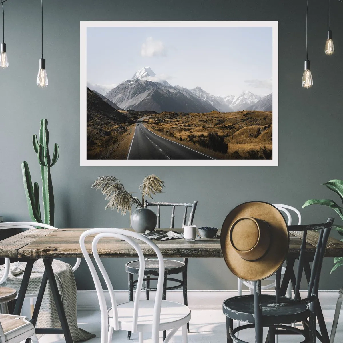 Poster - Der Weg ins Herz der Berge - 40x30 cm