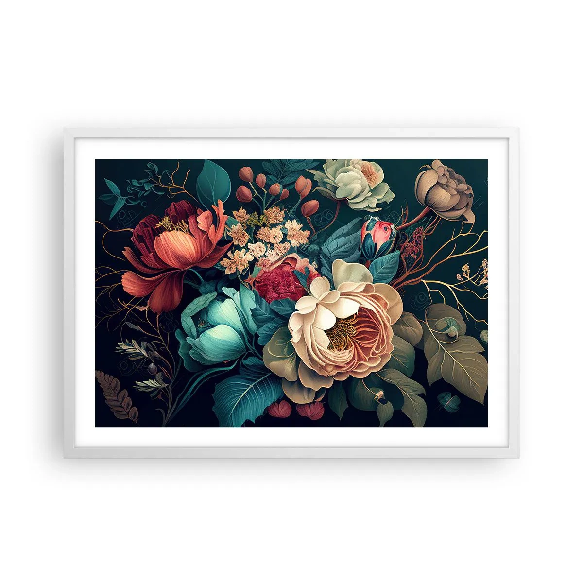 Poster in einem weißen Rahmen - Charme des 19. Jahrhunderts - 70x50 cm