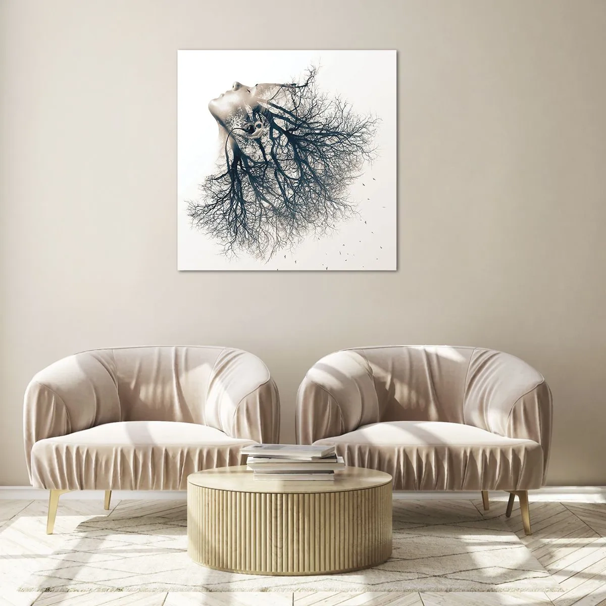 Glasbild - Bild auf glas - Dem Rauschen der Bäume lauschen - 50x50 cm