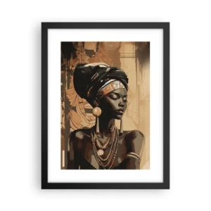 Poster in einem schwarzem Rahmen - Afrikanische Majestät - 30x40 cm