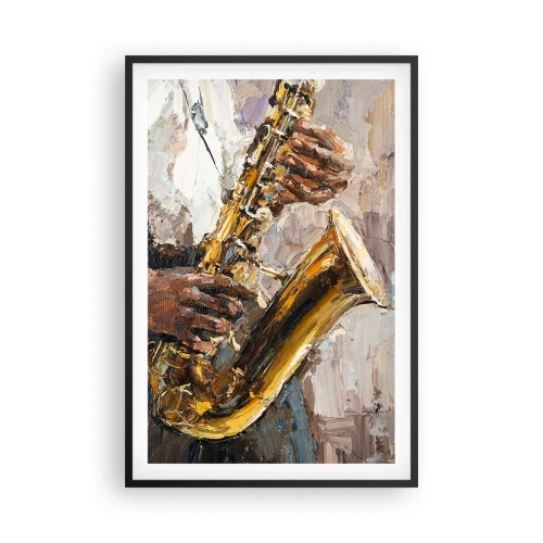 Poster in einem schwarzem Rahmen - Zeit fürs Solo - 61x91 cm