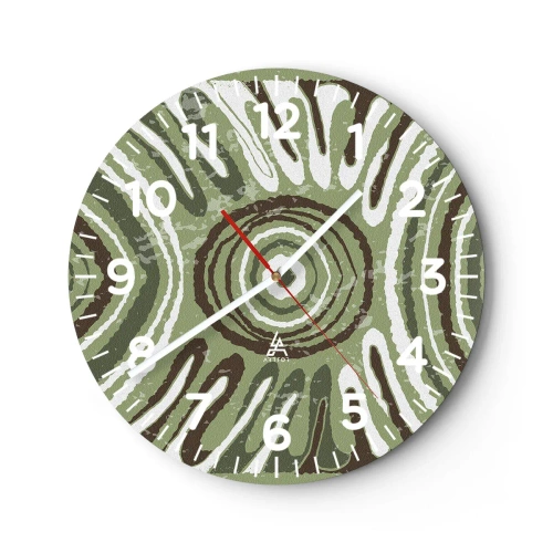 Wanduhr - Glasuhr - Explosion von Emotionen - 40x40 cm