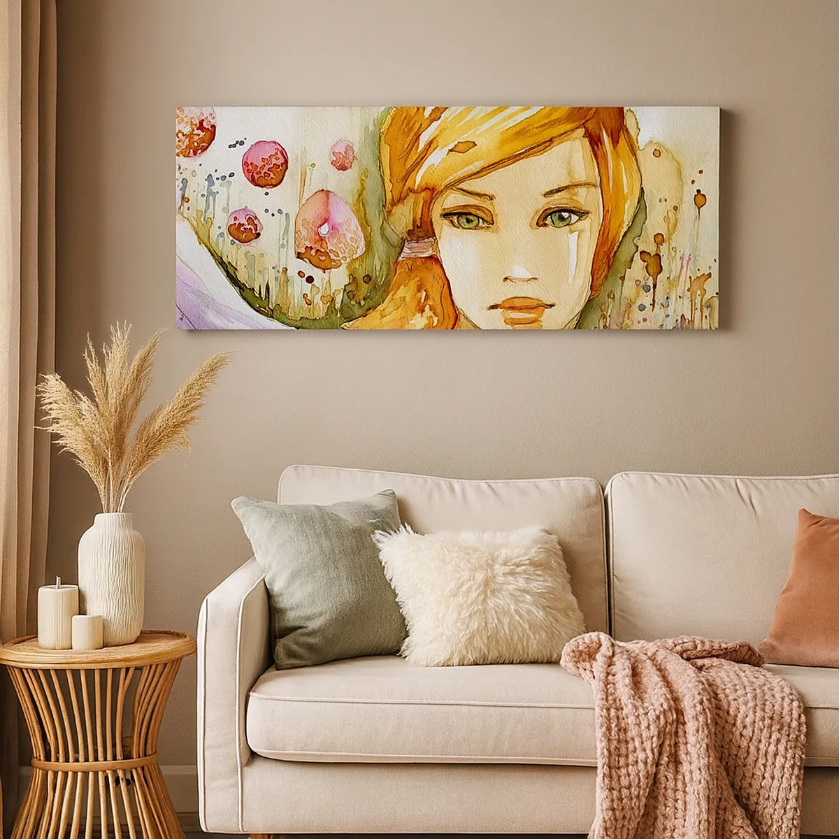 Bild auf Leinwand - Leinwandbild - Ein smaragdgrüner Look, der die Wut beruhigt - 30x30 cm