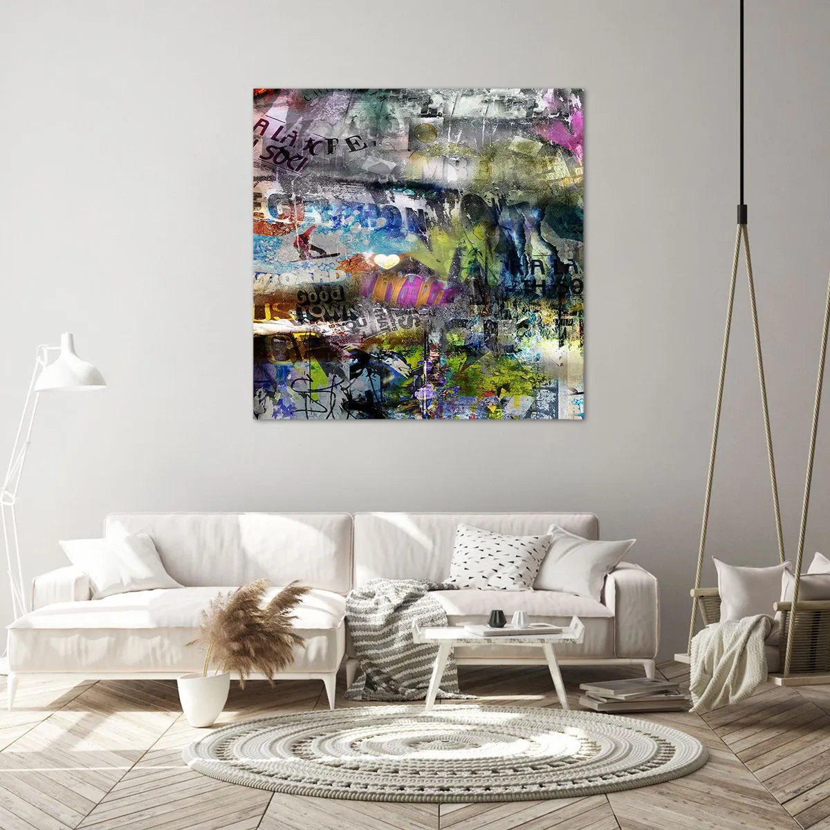 Bild auf Leinwand - Leinwandbild - Collage aus Erinnerungen - 60x60 cm