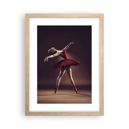 Poster in einem Rahmen aus heller Eiche - Eine Primaballerina - 30x40 cm