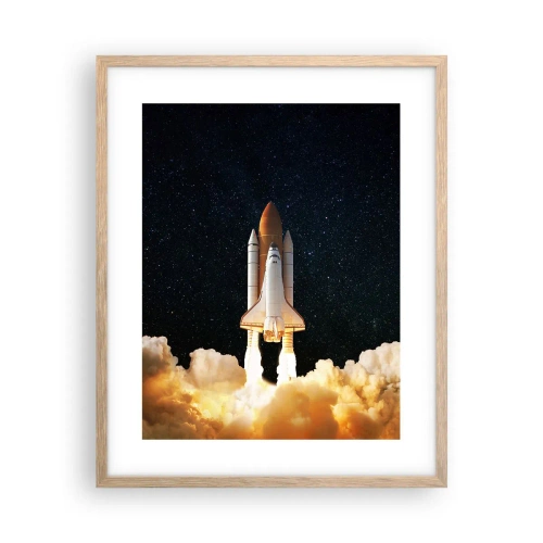 Poster in einem Rahmen aus heller Eiche - Ad Astra! - 40x50 cm