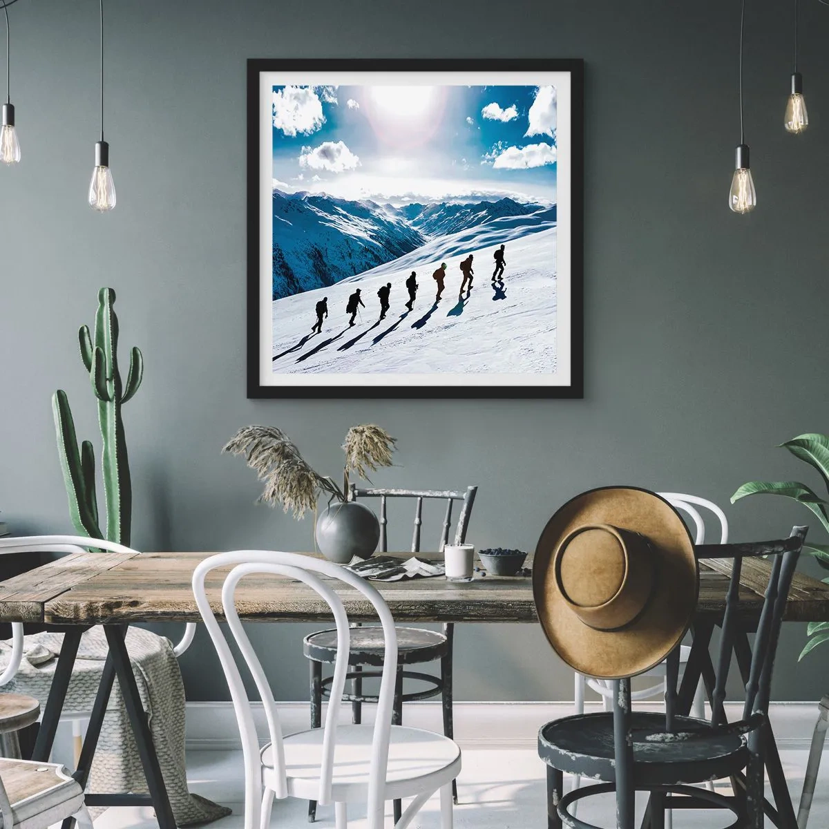 Poster in einem schwarzem Rahmen - Das Team der Eroberer - 30x30 cm