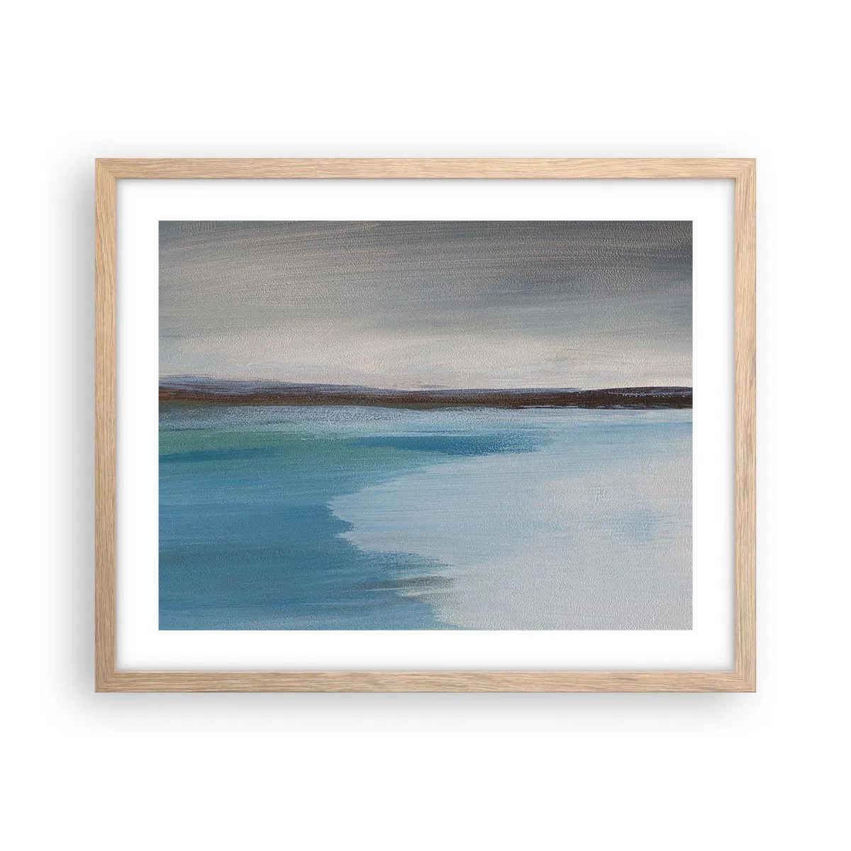 Poster in einem Rahmen aus heller Eiche - Horizontale Landschaft - 50x40 cm