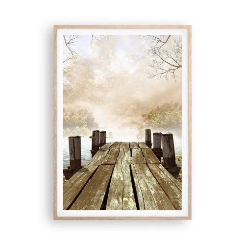 Poster in einem Rahmen aus heller Eiche - Die milde Traurigkeit des Herbstes - 70x100 cm