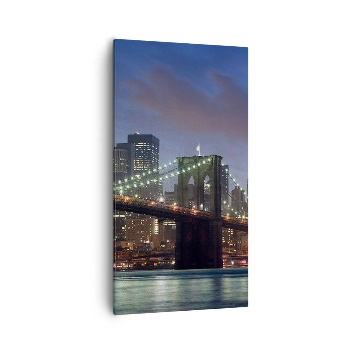 Bild auf Leinwand - Leinwandbild - Leuchtende Nacht - 55x100 cm