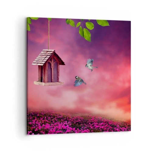 Bild auf Leinwand - Leinwandbild - Einladung zum Abendessen - 50x50 cm