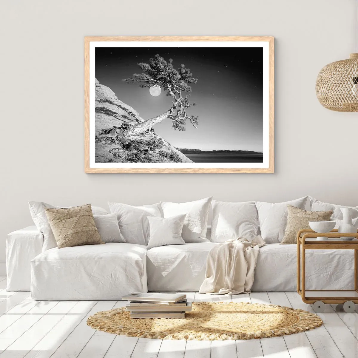 Poster in einem Rahmen aus heller Eiche - Siegreiche Kämpferin - 50x40 cm