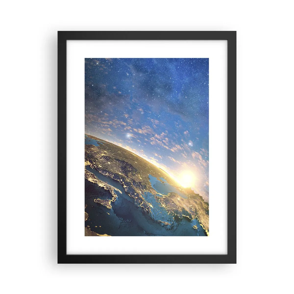 Poster in einem schwarzem Rahmen - Schauen wir uns aus der Ferne an - 30x40 cm