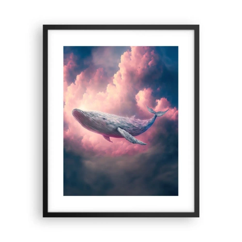 Poster in einem schwarzem Rahmen - Reibe deine Augen - 40x50 cm