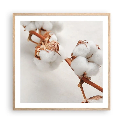 Poster in einem Rahmen aus heller Eiche - Nur umarmen - 60x60 cm