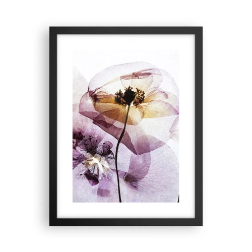 Poster in einem schwarzem Rahmen - Transparente Körperblumen - 30x40 cm