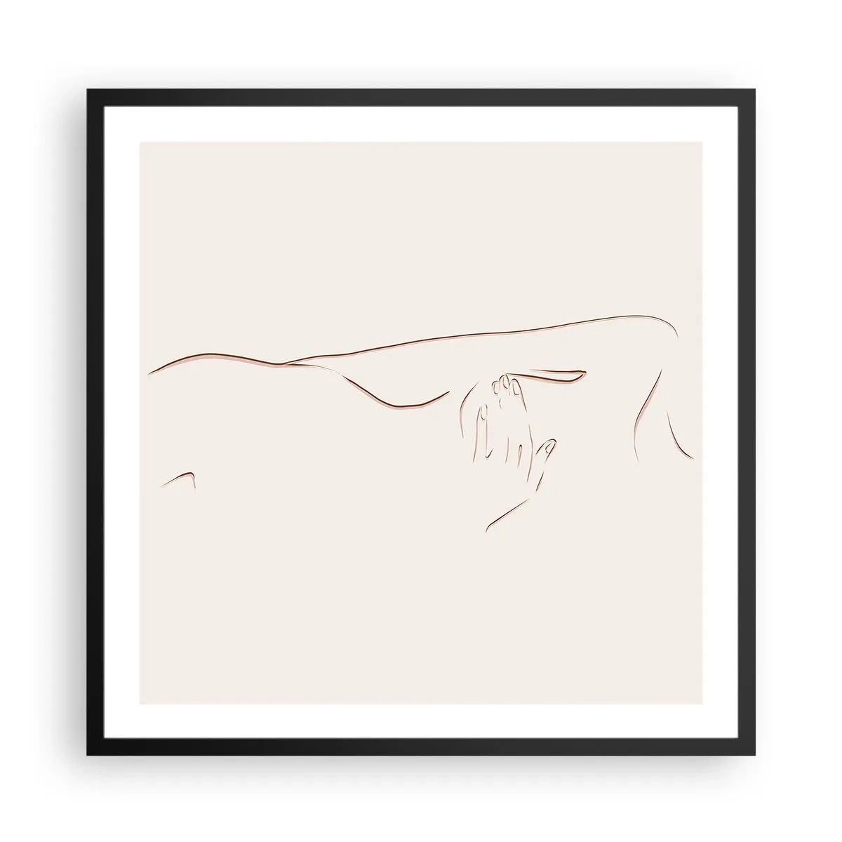 Poster in einem schwarzem Rahmen - Die Form des Verlangens - 60x60 cm