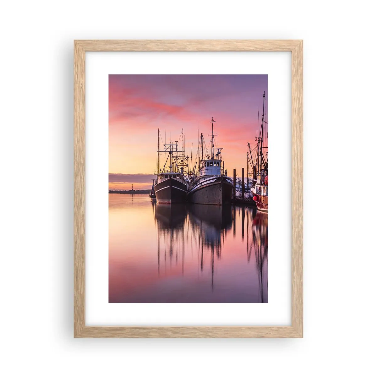 Poster in einem Rahmen aus heller Eiche - Vor dem nächsten Tag - 30x40 cm