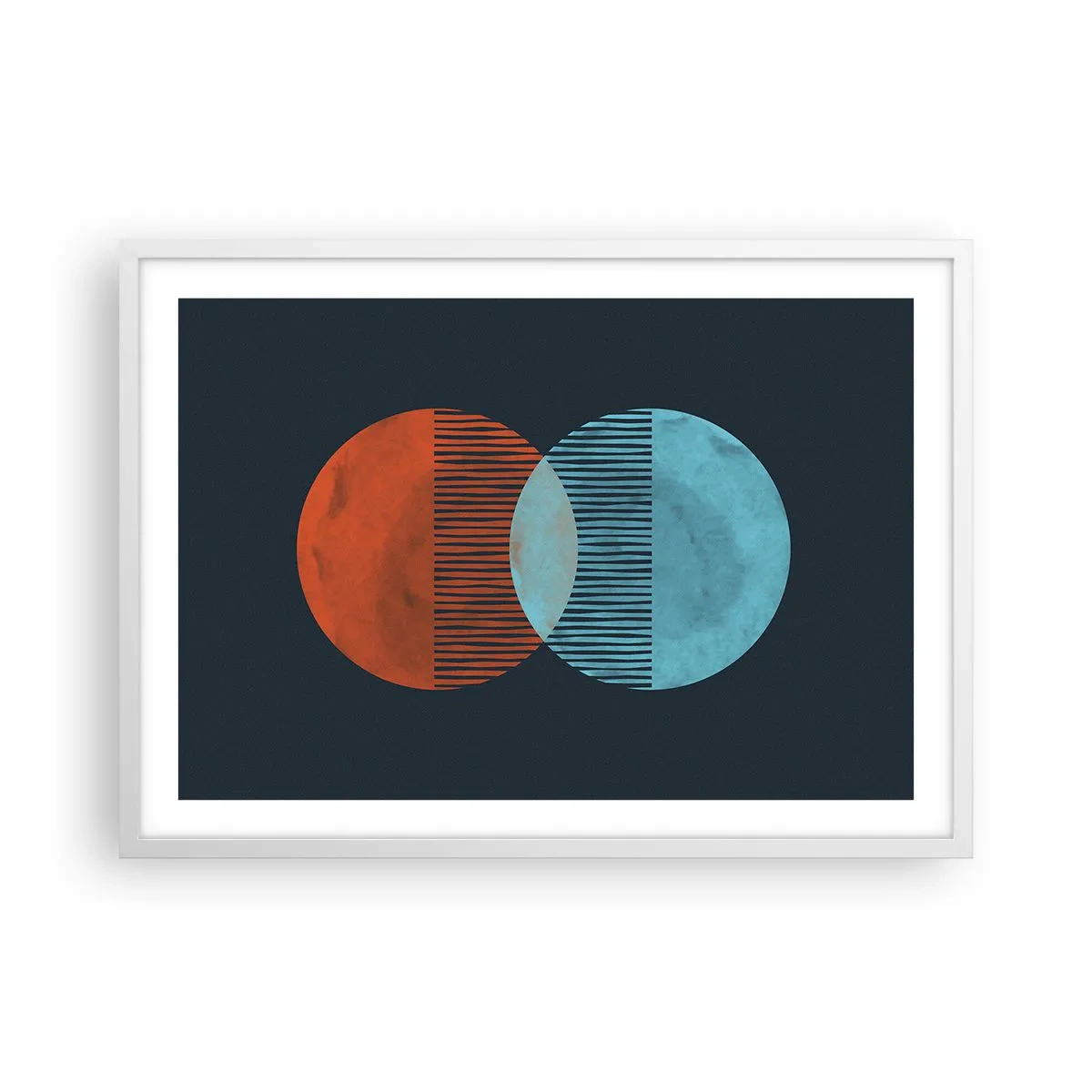 Poster in einem weißen Rahmen - Astronomische Fantasie - 70x50 cm