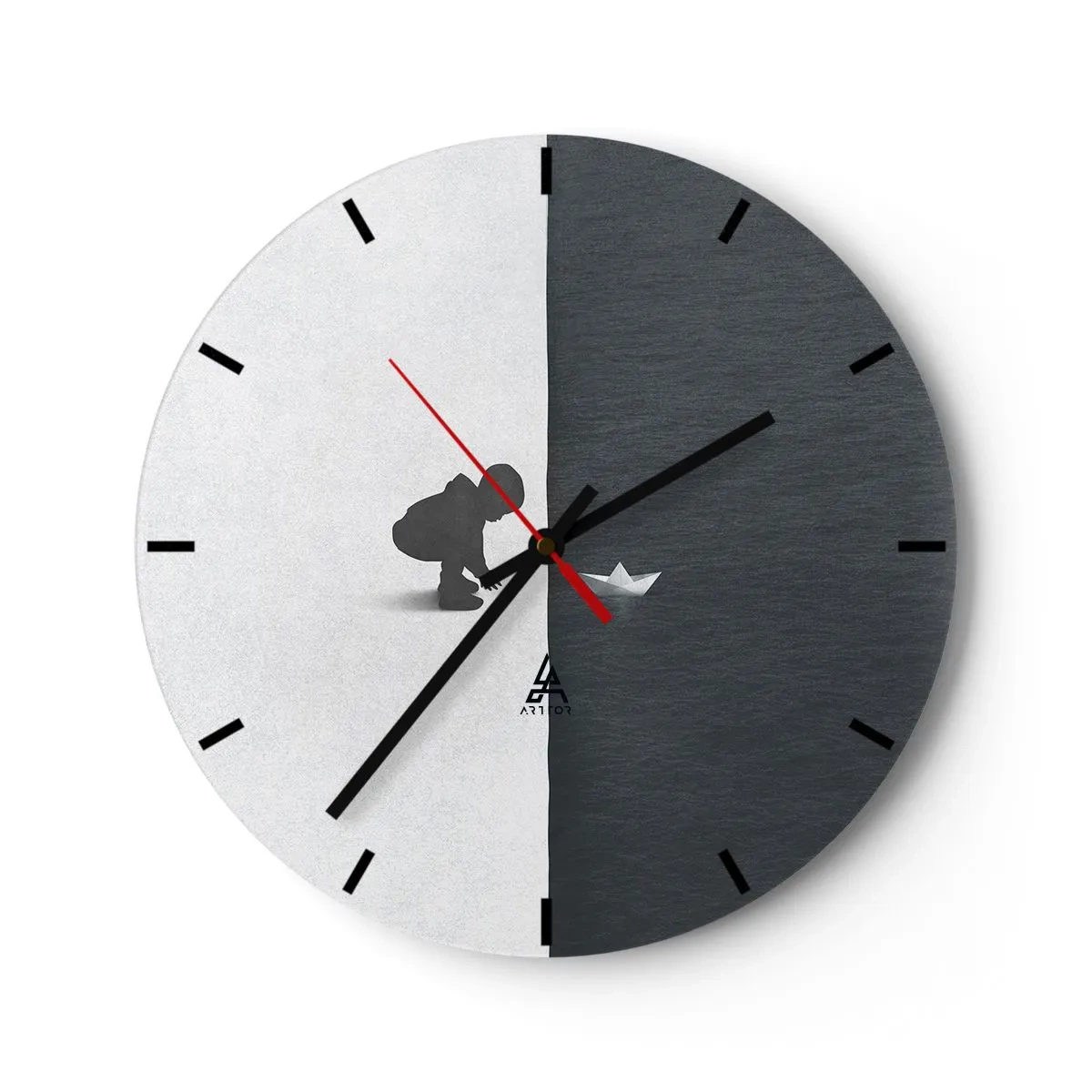 Wanduhr - Glasuhr - Tolle Expedition - 40x40 cm