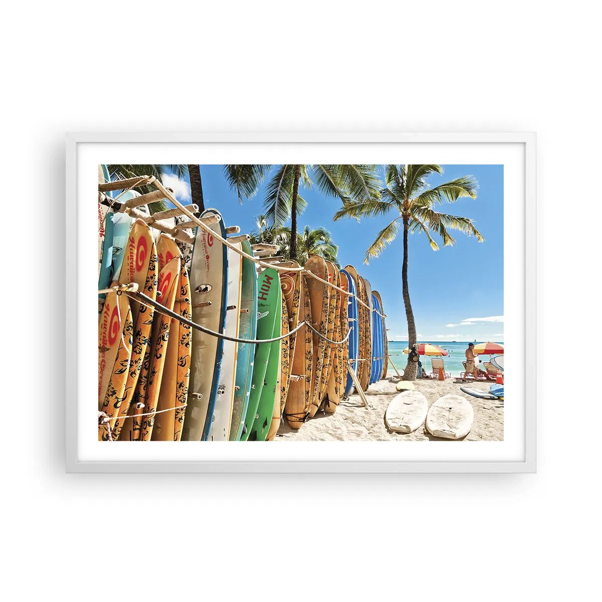 Poster in einem weißen Rahmen - Sonniger Spaß - 70x50 cm