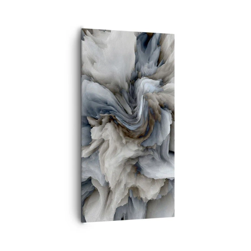 Bild auf Leinwand - Leinwandbild - Stein und Blume - 65x120 cm