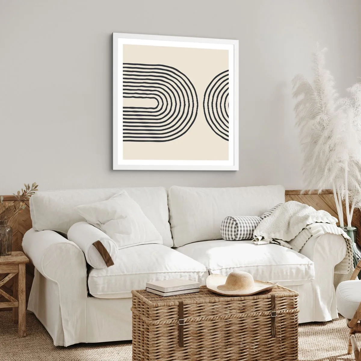 Poster in einem weißen Rahmen - In einem Moment ... - 60x60 cm
