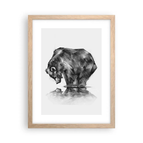 Poster in einem Rahmen aus heller Eiche - Schön, jemanden in der Nähe zu sehen - 30x40 cm