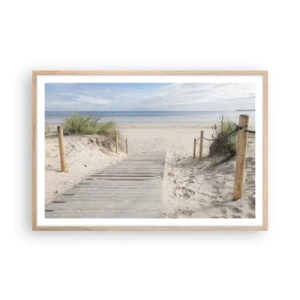Poster in einem Rahmen aus heller Eiche - Bis zum Horizont - 91x61 cm