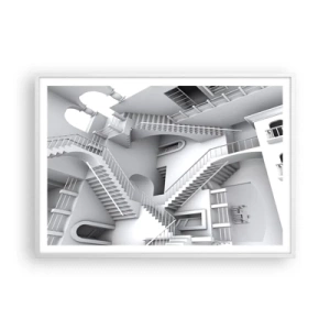 Poster in einem weißen Rahmen - Die Paradoxien des Weltraums - 100x70 cm