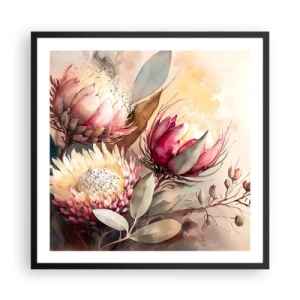 Poster in einem schwarzem Rahmen - Im Profil und en face - 60x60 cm